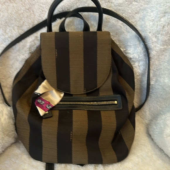 Authentic Fendi  Penguin Strip Backpack - Picture 1 of 13